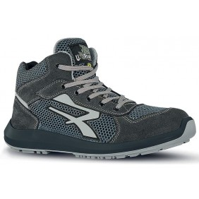 Chaussures hautes de sécurité DEXTER S1P SRC ESD - gris et bleu UPOWER