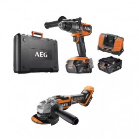 Pack perceuse à percussion Brushless 18V + Meuleuse 125 mm Brushless 18V - JP18A2-502B AEG Powertools