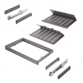 Kit de range-chaussures extractible pour armoire Quartz - titane EMUCA