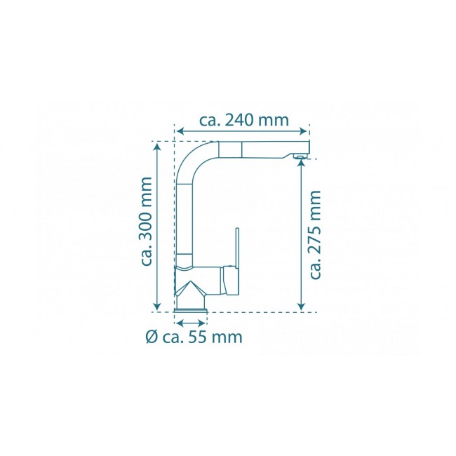 Mitigeur monocommande de cuisine - bec extractible - acier - London 4.jpeg SCHÜTTE