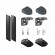 Lot 2 gonds + 2 capots +2 crapaudines + 2 profils masquage portail battant - gris - 90 mm