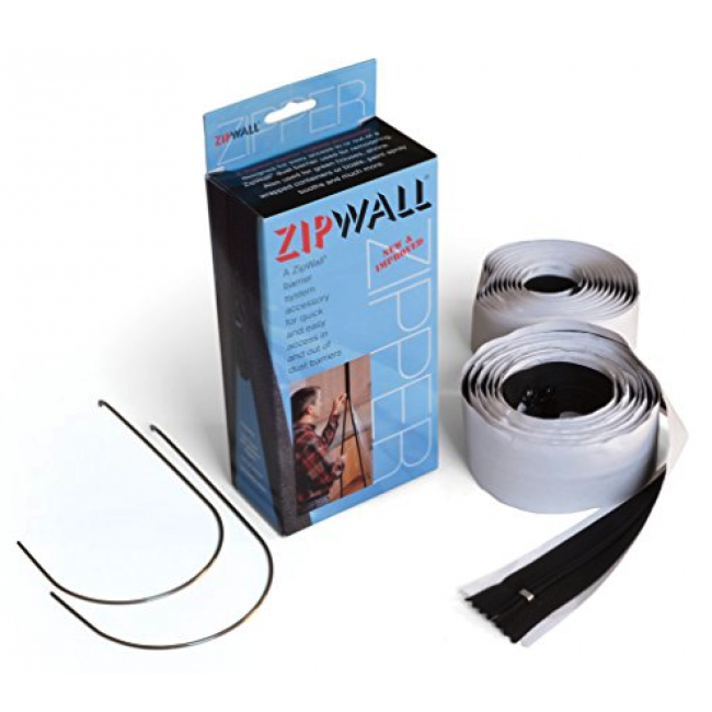 Boite de deux zippers pour barrière anti-poussières ZIPWALL ZIPWALL