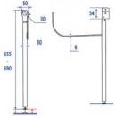 shéma Béquille de soutien pour barre relevable PELLET ASC