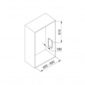 Penderie escamotable pour armoire - 600-830mm - titane - Sling - reconditionné EMUCA