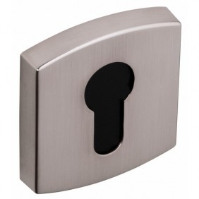 Rosaces carrées clé I pour cylindre - aluminium platine - Muze VACHETTE