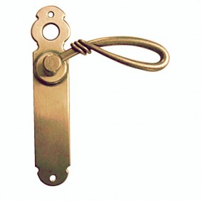 Poignées de porte sur plaques - laiton vieilli - Hématite - type 1910 BOUVET