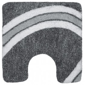 Tapis de WC - 55x55cm - Gris - Microfibre - antidérapant - Curve SPIRELLA