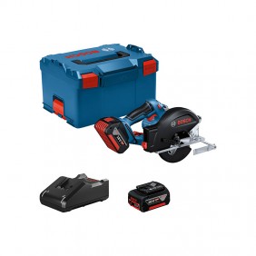 Scie circulaire sans fil - GKM 18V-50- 2 x 5,0 Ah, chargeur et coffret - 06016B8002 BOSCH