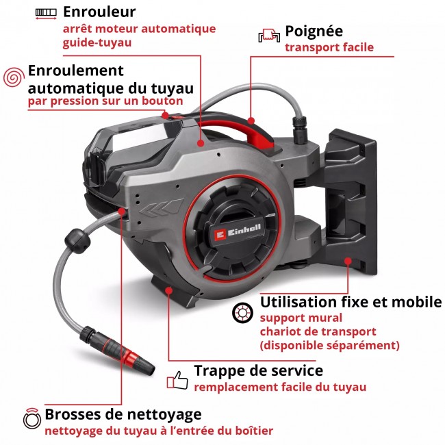 Enrouleur de tuyau sans fil GE-HR 18:30-1 Li-Solo - tuyau 30m - Power X-Change 3.jpeg EINHELL