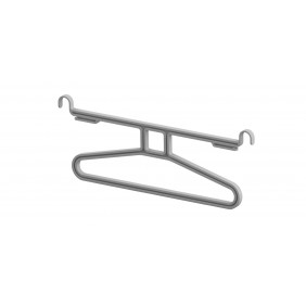 Cintre polyvalent pour penderie en nylon renforcé gris AMBOS