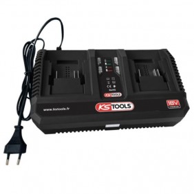 Double chargeur rapide 18V 8A - 515.4706F KS TOOLS