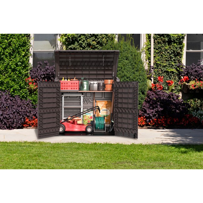 1200L Storeaway Shed Arc & Flat Bg-2 Final-Full Open Brown-2.jpg DURAMAX