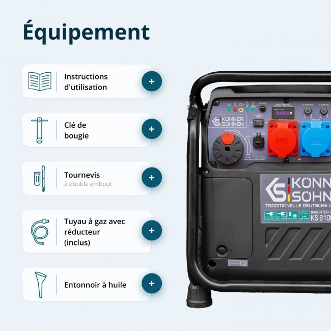 Groupe électrogène Inverter à essence:gaz - 8,5 kW - 230:400V - KS 8100iEG 1:3 - Bricozor 13.jpeg KONNER & SOHNEN