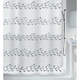 Rideau de douche - 180 x 200 cm - Argent - Peva - Shore SPIRELLA