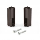 20 jeux de supports de tringle de penderie Luxe - zamak finition moka EMUCA