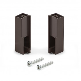 20 jeux de supports de tringle de penderie Luxe - zamak finition moka EMUCA