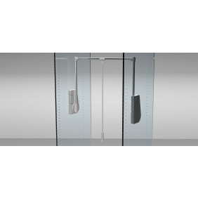 Penderie escamotable aluminium LIFT 750 - design compact - charge 15 kg AMBOS