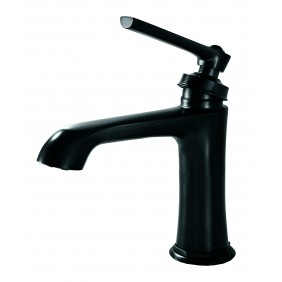 Mitigeur de lavabo rétro noir mat - sur plage - Lady's PAINI