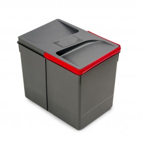 Poubelle de tri sélectif Recycle pour cuisine - 1 x 15L - anti odeurs EMUCA
