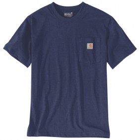 T-shirt en coton avec poche Dearborn pocket - bleu CARHARTT