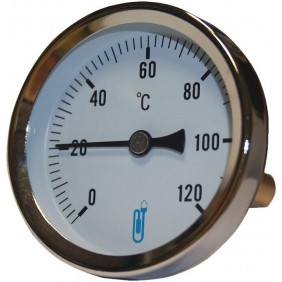 Thermomètre bimétallique à cadran - Ø 63 mm - plonge 60 mm - A45 DISTRILABO