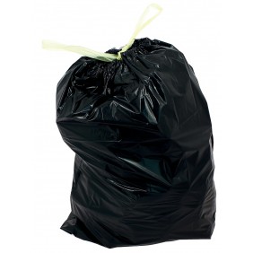 Sacs poubelle avec lien coulissant - noir - 50 litres BRICOZOR