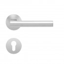 Poignées de porte sur rosaces rondes affleurantes EPL 45 Madeira - satiné KARCHER DESIGN