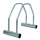 Râtelier porte-vélos modulable 1 place en acier zingué chromé VISO