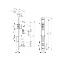 Schéma - Serrure à larder - pêne dormant et demi-tour - axe 42 mm - EA 92 - Bricozor.jpeg FTH THIRARD