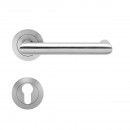 Poignées de porte sur rosaces rondes série ER20 Kos - inox satiné KARCHER DESIGN