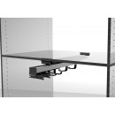 Porte-accessoires coulissant multi-modules sous étagère - noir AMBOS