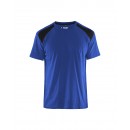 T-shirt de travail bicolore 100% coton 3379 - bleu roi et noir BLAKLADER