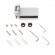 Charnière horizontale pour porte en verre 8-12 mm + garniture - 40 mm