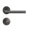 Poignées de porte sur rosaces rondes série ER 54 Montana - gris titanium KARCHER DESIGN