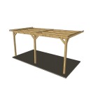 Carport adossé en bois Douglas - 3 poteaux - 350 x 650 cm - Bricozor.jpg CPBF