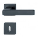 Paires de poignées sur rosaces carrées - clé L - Toulon noir mat HOPPE