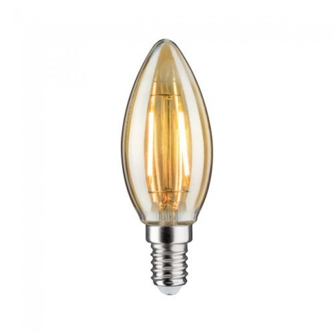 Ampoule LED flamme - E14 - 2500K -  vintage - transparent doré PAULMANN