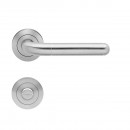 Poignées de porte sur rosaces rondes série ER 35 Lignano - inox satiné KARCHER DESIGN