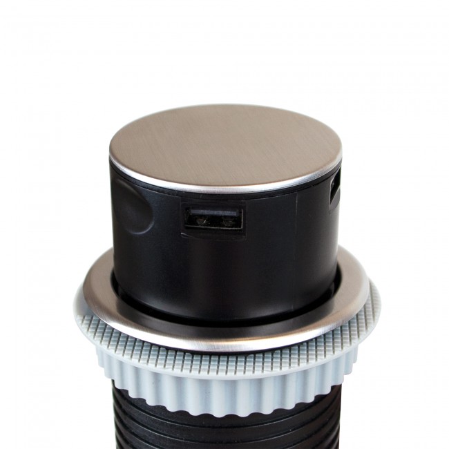 Multiprises à encastrer - rétractable - 4 prises - Vertikal Push 60 - Bricozor 2.jpg EMUCA