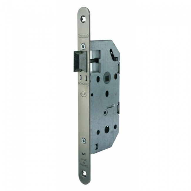 Serrure à larder à bec de cane seul - têtière inox - axe 50 mm - Monomax_bricozor.jpg FTH THIRARD