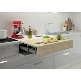 Mécanisme de plan de travail extractible sous tiroir OPLA' TOP + caches Atim