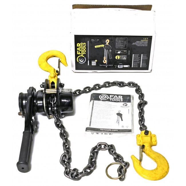 Palan à chaîne et levier - 1500 kg - Bricozor.jpeg FARTOOLS