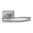 Poignée de porte double sur rosace carrée New York - aluminium HOPPE