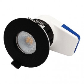 Collerette décorative noire mat pour spot Calipso Asled