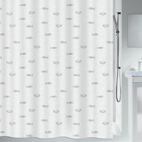 Rideau de douche - 240 x 180 cm - Argent - Polyester - Kos SPIRELLA