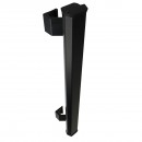 Bâton maréchal Phare en aluminium laqué noir mat 9005 - adaptable Atrius
