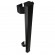 Bâton maréchal Phare en aluminium laqué noir mat 9005 - adaptable