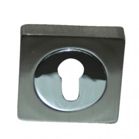 Rosaces carrées clé I pour cylindre - zamak nickelé - Wagram CADAP