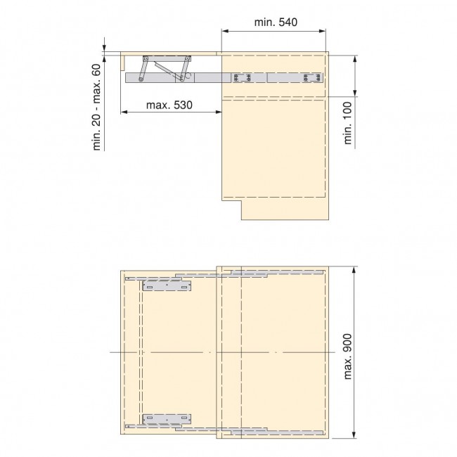 schema Coulisses pour plateau extractible relevable - Oplà Top.jpg EMUCA