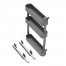 Porte-bouteilles latéral extractible Harmony anthracite - 3 paniers EMUCA